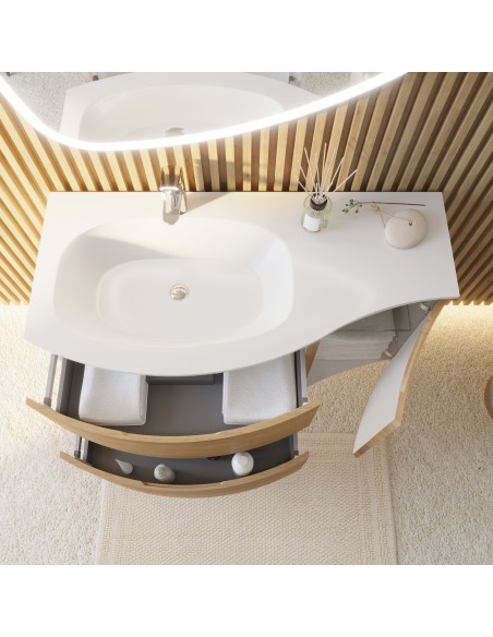 Composizione bagno in MDF + Specchio retroilluminato