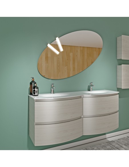 Mobile bagno con doppio lavabo + specchio