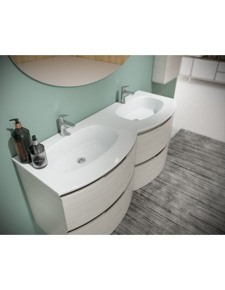 Mobile bagno con doppio lavabo + specchio
