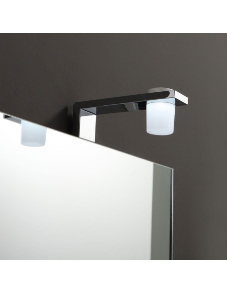 Composizione bagno completa + specchio + faretto + porta asciugamano