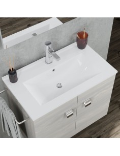 Arredo bagno  completo di mobile,lavabo,led,specchio,porta asciugamani 2