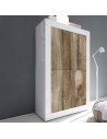 Madia credenza alta Bianco laccato / Pero