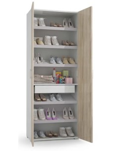 Scarpiera 2 ante Bianco / Olmo 2