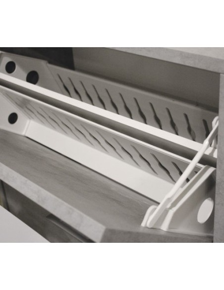 Scarpiera 4 ribalte Bianco / Cemento (Doppia capienza)