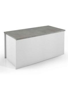 Baule moderno Bianco / Cemento 2