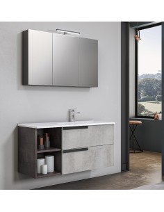 Mobile bagno sospeso 2 cassetti - 2 vani (specchio escluso)