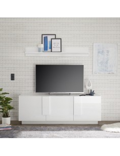 Mobile porta TV 3 ante Bianco Laccato 2