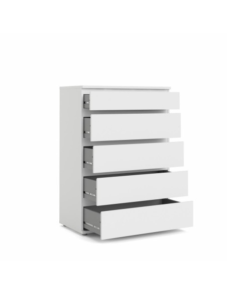 Cassettiera 5 larga cassetti Bianco