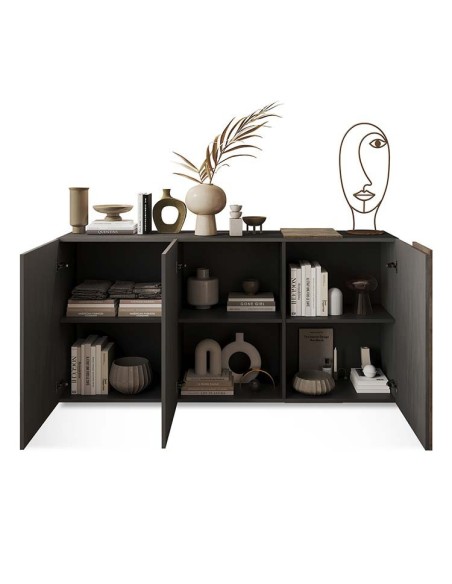 Madia 3 ante con fascia Titanio / Rovere Kadiz