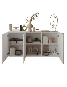 Madia 3 ante con fascia Bianco laccato / Kadiz 2