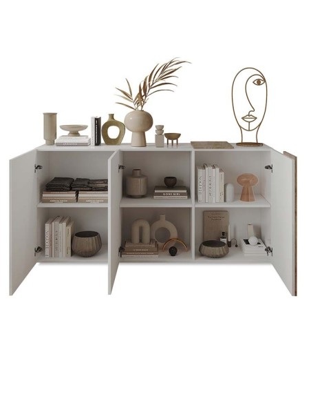 Madia 3 ante con fascia Bianco laccato / Kadiz