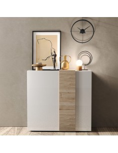 Madia 2 ante con fascia Bianco laccato / Kadiz