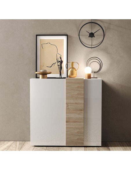 Madia 2 ante con fascia Bianco laccato / Kadiz