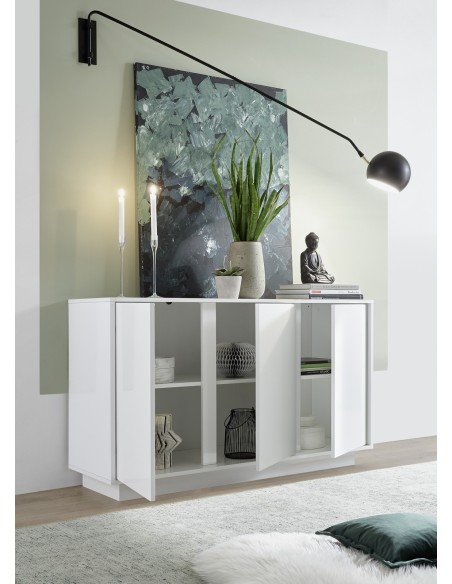 Madia 3 ante Bianco laccato lucido 138