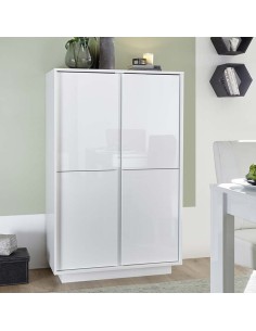 Madia 4 ante alta Bianco laccato lucido