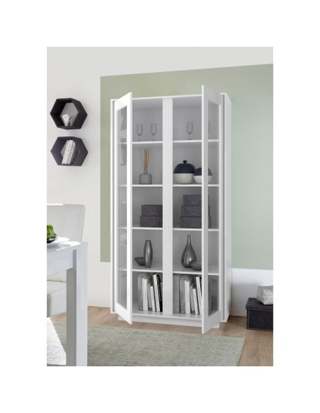 Vetrina 2 ante Bianco laccato lucido