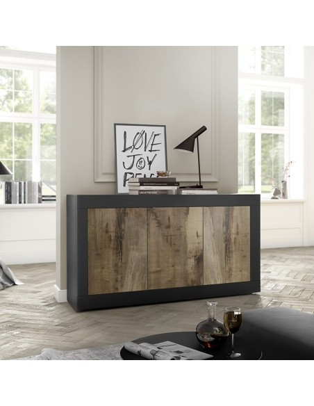 Madia 3 ante moderna Nero / Pero