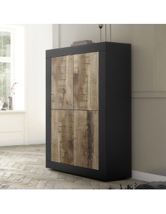 Madia credenza alta Nero / Pero