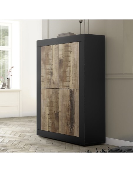 Madia credenza alta Nero / Pero