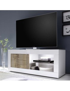 Mobile porta tv 1 anta Bianco laccato / Pero