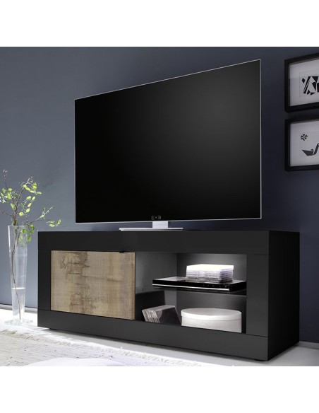 Porta TV 1 anta Nero / Pero
