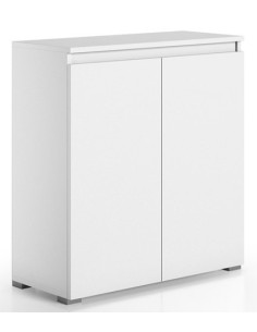 Mobile multiuso scarpiera 2 ante basso Bianco 2