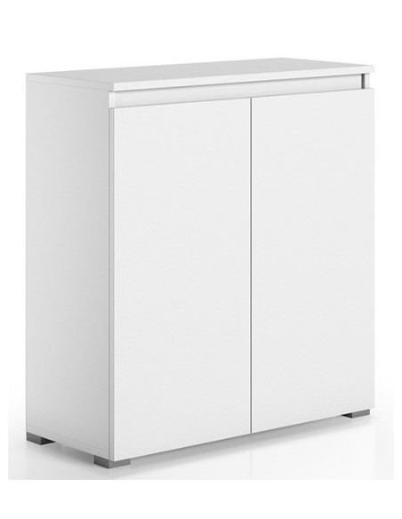 Mobile multiuso scarpiera 2 ante basso Bianco