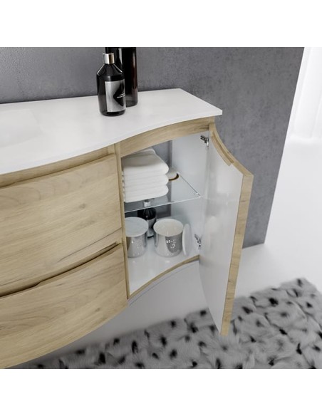 Composizione bagno in MDF + Specchio retroilluminato