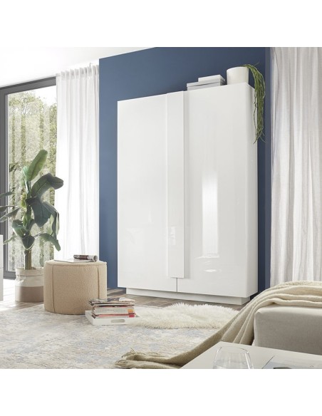 Colonna/Armadio soggiorno 2 ante Bianco laccato