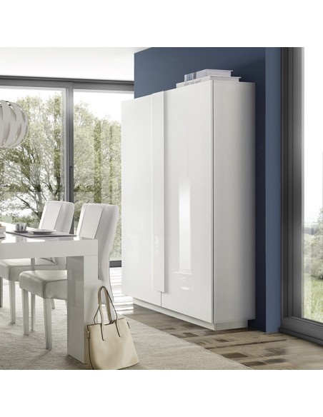 Colonna/Armadio soggiorno 2 ante Bianco laccato