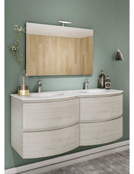 Mobile bagno con doppio lavabo + specchio