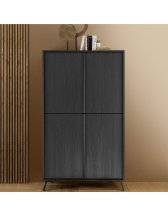 Madia 4 ante alta Nero frassinato Ville 2