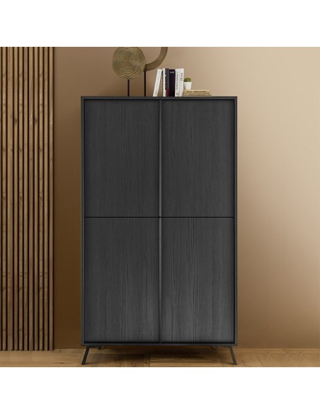 Madia 4 ante alta Nero frassinato Ville