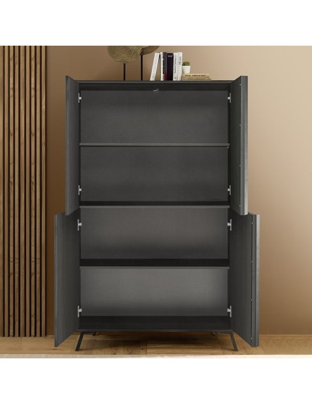 Madia 4 ante alta Nero frassinato Ville