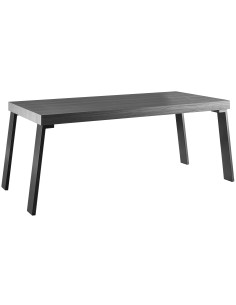 Tavolo nero frassinato con struttura in metallo Ville 2