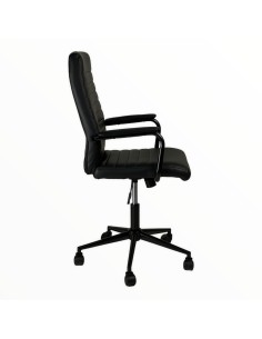 Poltrona girevole semi direzionale Artemide in ecopelle nero 2