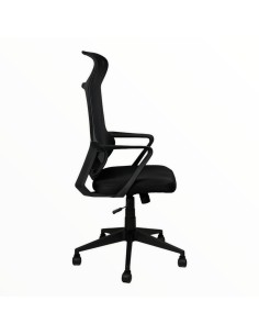 Poltrona girevole Aurora in rete nero 2