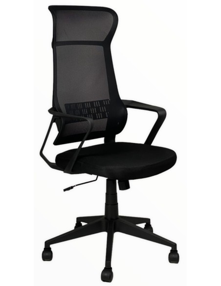 Poltrona girevole Aurora in rete nero