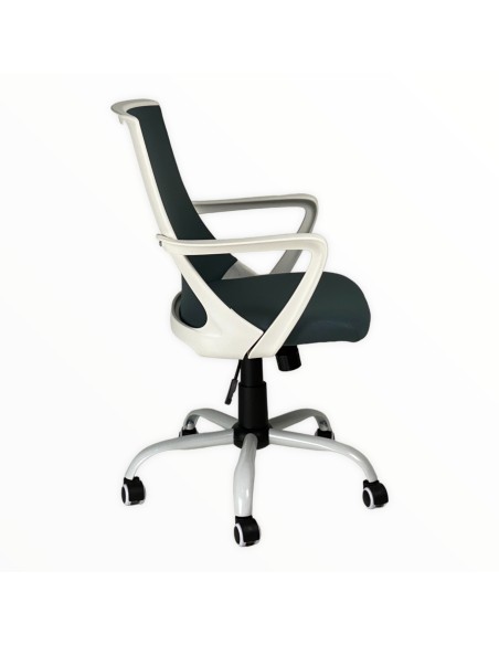 Poltrona Trendy girevole in tessuto Grigio