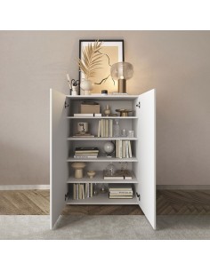 Scarpiera ingresso serigrafata Bianco laccato 2