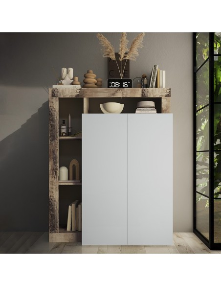 Scarpiera ingresso Bianco laccato / Pero