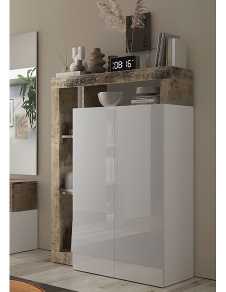 Scarpiera ingresso Bianco laccato / Pero