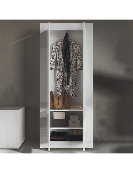 Armadio ingresso Simple guardaroba 2 ante Bianco laccato