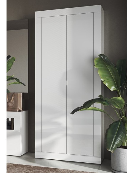 Armadio ingresso Simple guardaroba 2 ante Bianco laccato