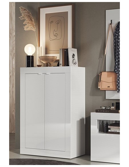 Scarpiera ingresso  Simple 2 ante Bianco laccato