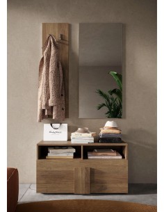 Mobile ingresso Saturno con pannello appendiabiti e specchio Mercure