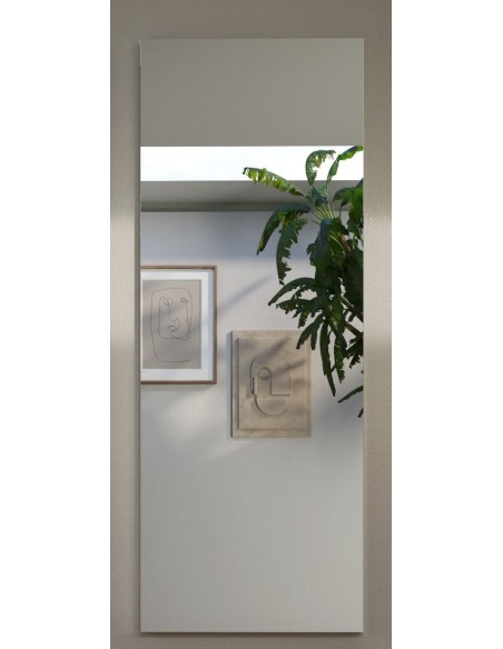 Mobile ingresso Monopoly con pannello appendiabiti e specchio Bianco laccato