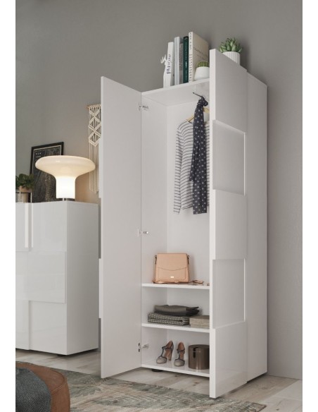 Armadio ingresso Monopoly guardaroba 2 ante Bianco laccato