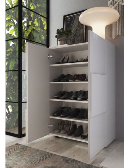 Scarpiera ingresso Monopoly 2 ante Bianco laccato