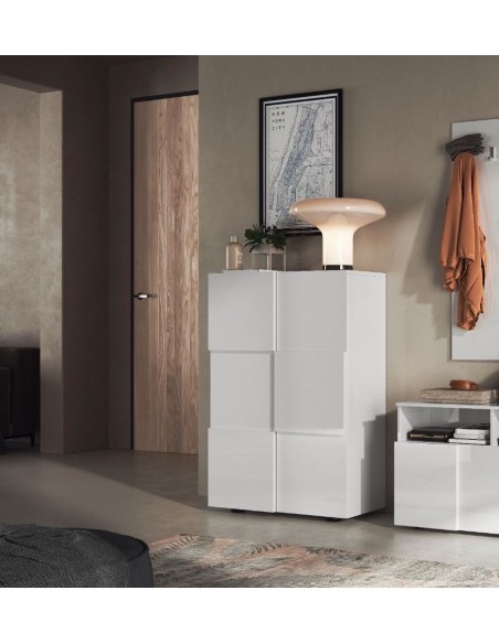 Scarpiera ingresso Monopoly 2 ante Bianco laccato